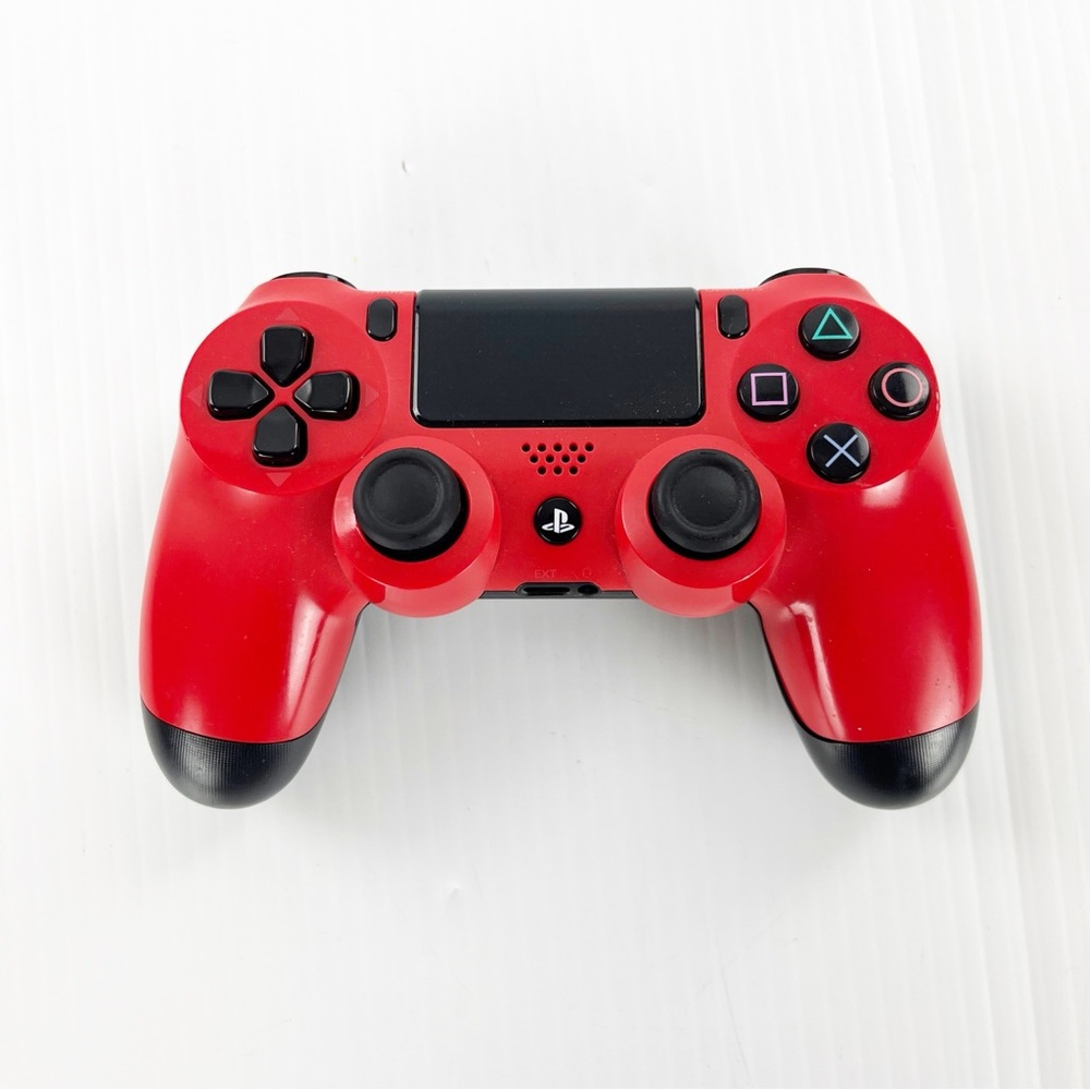 Authentic OEM Sony DualShock 4 Wireless Controller Red Black Untested AS IS